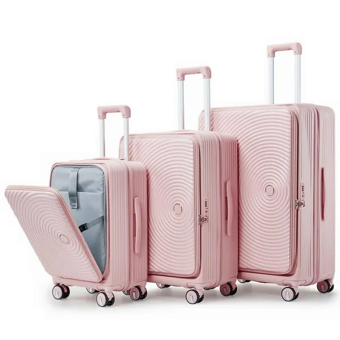 3-Piece Luggage Set (20/24/28), Expandable Carry On Luggage with TSA Lock Airline Approved, 100% PC Hard Shell