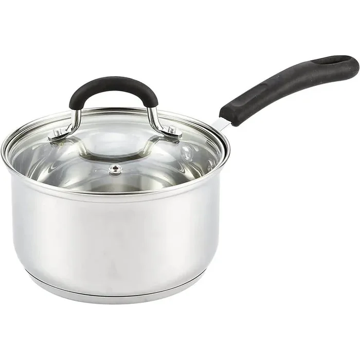 3 qt. Stainless Steel Saucepan Sauce Pot with Lid, Stay Cool Handle, silver