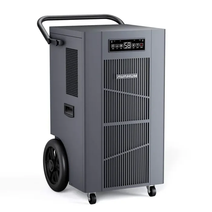 320 pt. 9000 sq. ft. Bucketless Commercial Dehumidifier in. Black with Pump, Automatic Defrost, Continuous Draining