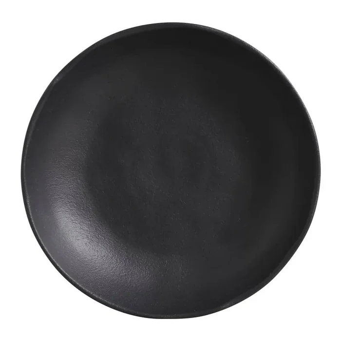 35.66 fl. oz. Matte Black Stoneware Pasta Bowl (Set of 6)