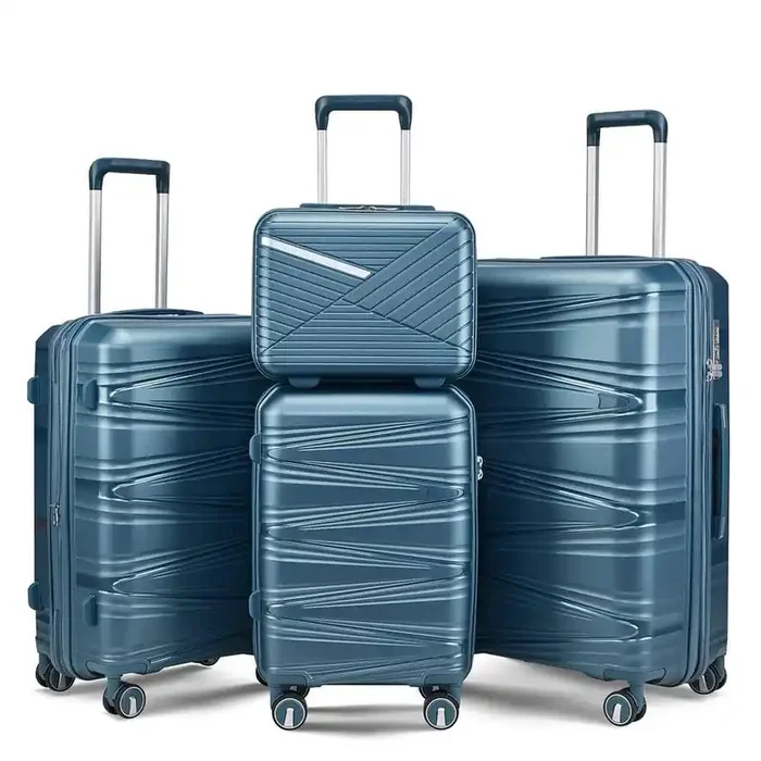 4-Piece Luggage Set (14/20/24/28), Hard Shell Lightweight TSA Lock Carry on Expandable Suitcase