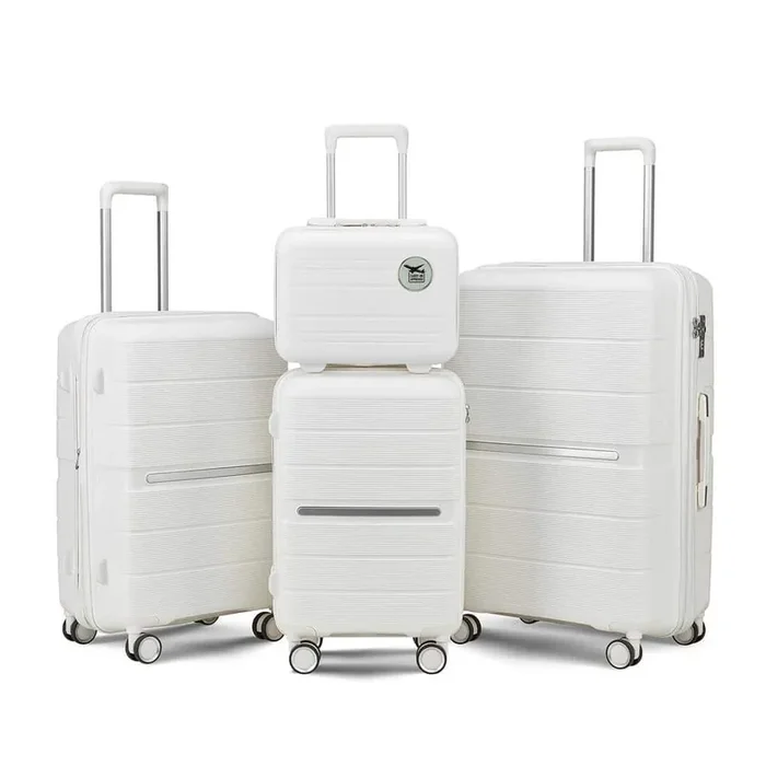 4-Piece Luggage Set (14/20/24/28) PP Lightweight and Durable Expandable suitcase