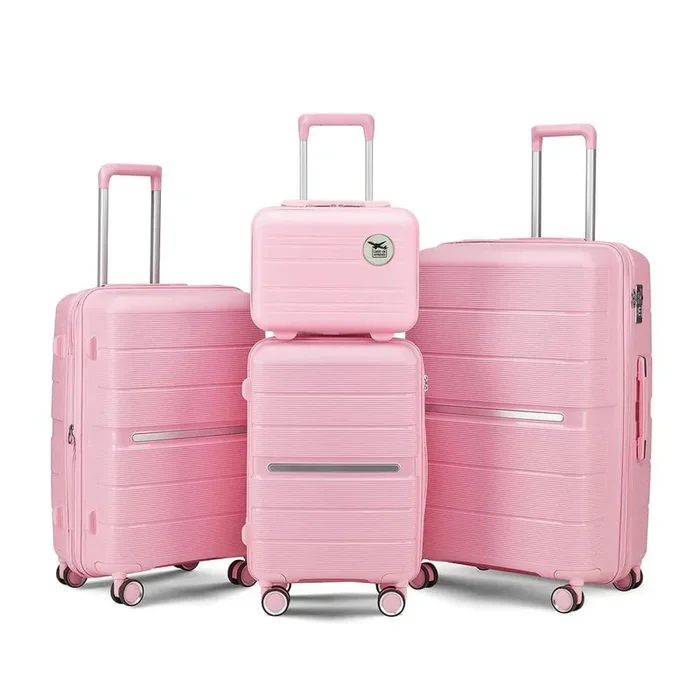 4-Piece Luggage Set (14/20/24/28) PP Lightweight and Durable Expandable suitcase