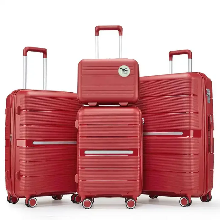4-Piece Luggage Set (14/20/24/28) PP Lightweight and Durable Expandable suitcase