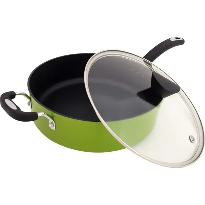 5.3 qt. All-In-One Green Sauce Pan — 100% APEO, GenX, PFBS, PFOS, PFOA, NMP and NEP-Free German-Made Coating