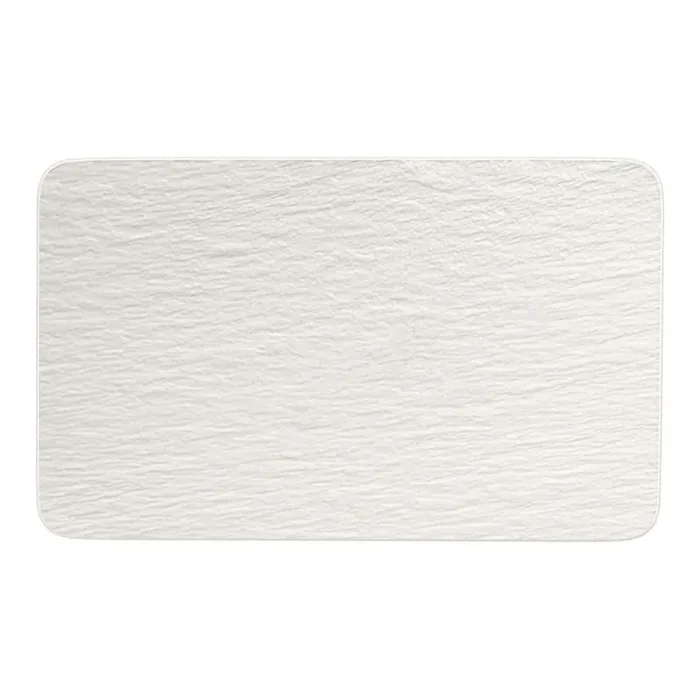6.75 in. W x 11 in. L White Porcelain Rectangular Manufacture Rock Blanc Small Serving Platter