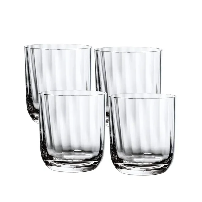 6.75 oz. Rose Garden Clear Glass Tumbler Set (Set of 4)