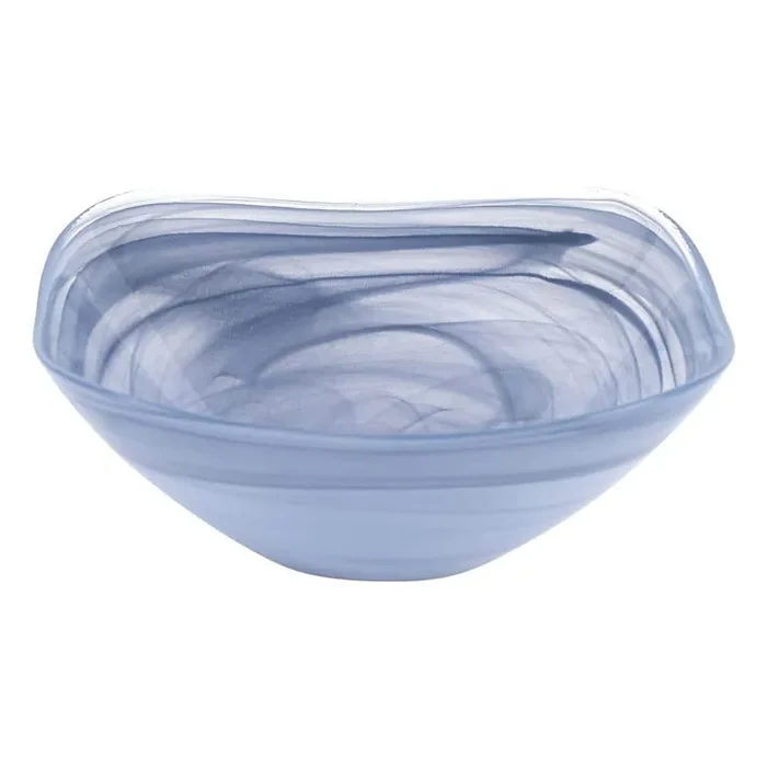 6 in. Square 6 oz. Blue Alabaster Glass