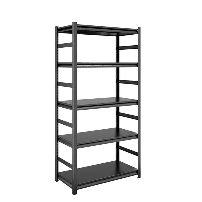 63 in. H Storage Shelves-Heavy Duty Metal Shelving Unit Adjustable 5-Tier Pantry Shelves in Black