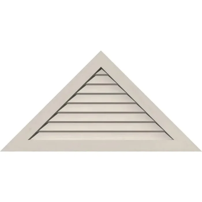 68.5″ x 22.875″ Triangle Primed Smooth Pine Wood Paintable Gable Louver Vent Non-Functional