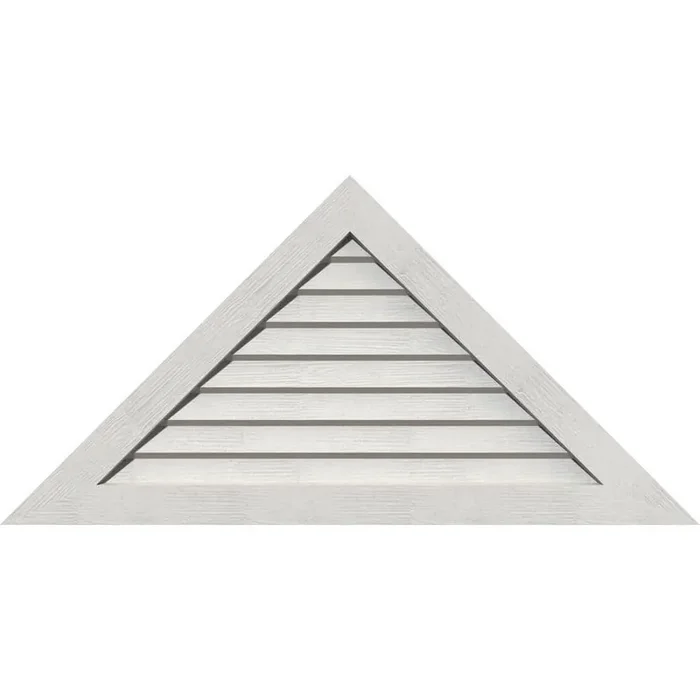 68.875″ x 31.5″ Triangle Primed Rough Sawn Western Red Cedar Wood Gable Louver Vent Non-Functional