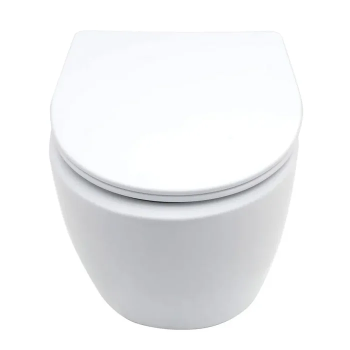 7.08 in. Elongated Wall Hung Toilet Bowl Only in White