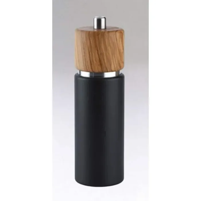 7 in., “Hannover” Matte black with Olive wood Pepper Mill