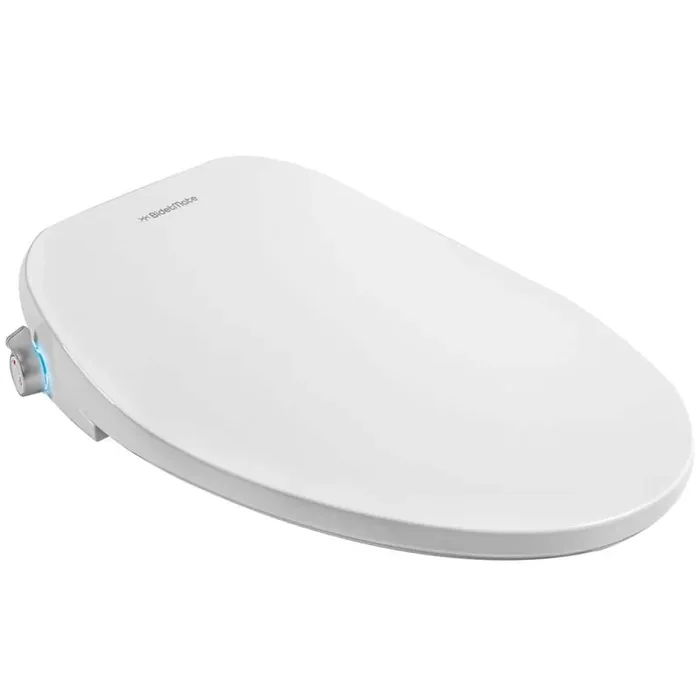 700U Series Electric Bidet Seat for Elongated Toilets in White with Side Knob Control Heated Water Dryer and Seat