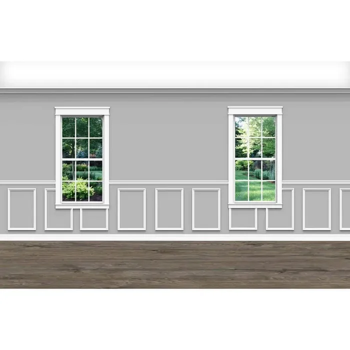 .75 in. D x 40 in. W x 92 in. L Aspen Wood Ashley Wainscot Kit Panel Moulding