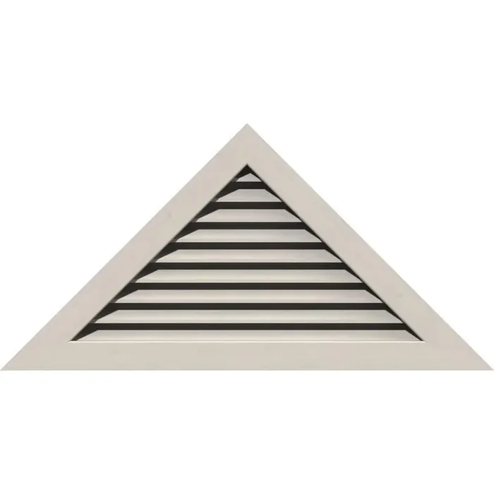 76.5 in. x 25.5 in. Triangle Primed Smooth Western Red Cedar Wood Built-in Screen Gable Louver Vent