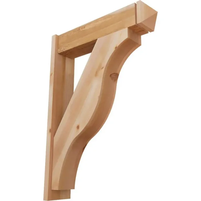 8 in. x 44 in. x 32 in. Western Red Cedar Fuston Arts and Crafts Smooth Outlooker
