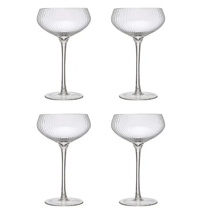 8 oz. Stemmed Champagne Coupe Glass Set (Set of 4)