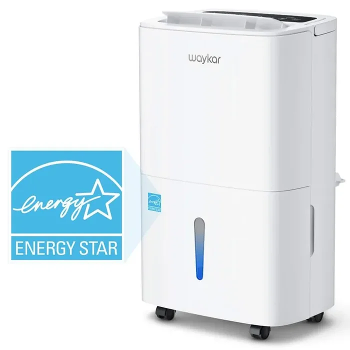 80pt.5,000 sq. ft. Energy Star Residential Dehumidifier for Bedroom, Basement or Wet Rooms in. White with Bucket