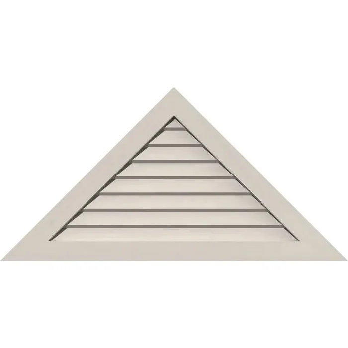 81″ x 16.875″ Triangle Primed Smooth Western Red Cedar Wood Gable Louver Vent Decorative