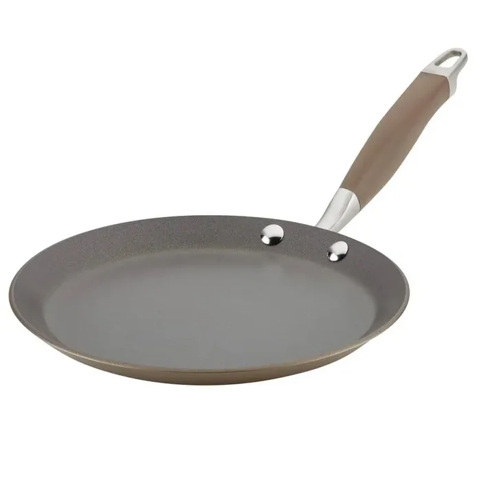 9.5 in. Hard Anodized Ultra-Durable Stain-Resistant Nonstick Crepe Pan in Bronze Comfortable Sure Grip Handle