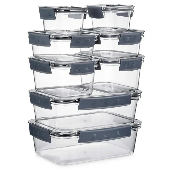 Airtight Food Storage Containers Lids 16 Piece – BPA Free, Leak Proof Store Leftovers, Meal Prep Set