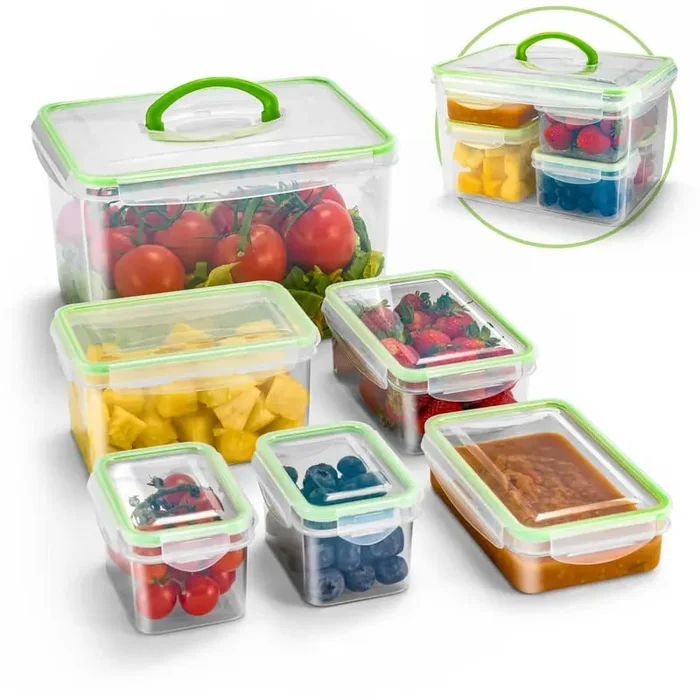Airtight Storage Containers with Snap-On Lids 12-Piece – BPA Free Multi-Purpose Organizational Containers