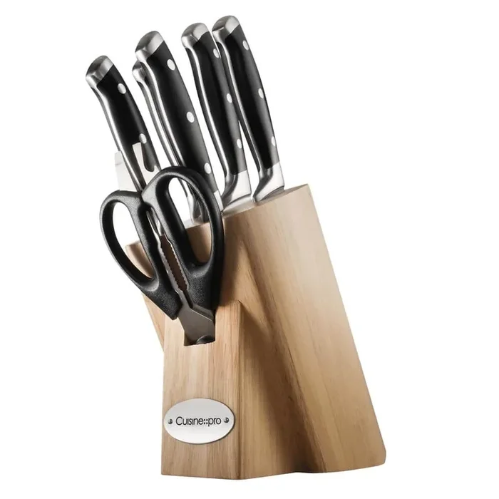 ARTISAN 7-Piece Stainless Steel Knife Set with Licht Knife Block