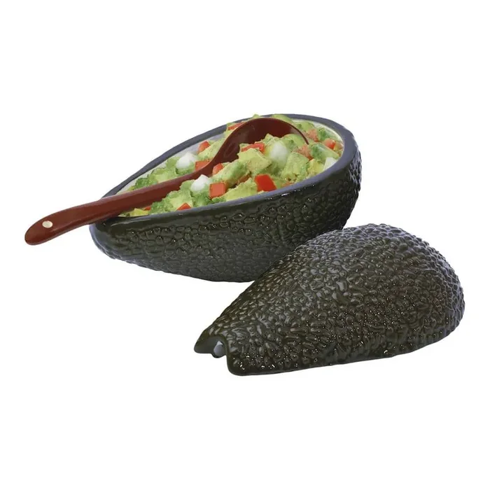 Avocado Shape 7 in. 12 fl. oz. Brown Ceramic Serving Bowl 3-Piece Set