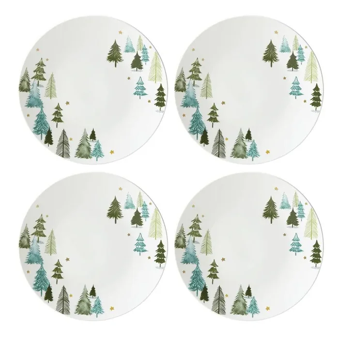 Balsam Lane White Dinner Plate (Set of4)