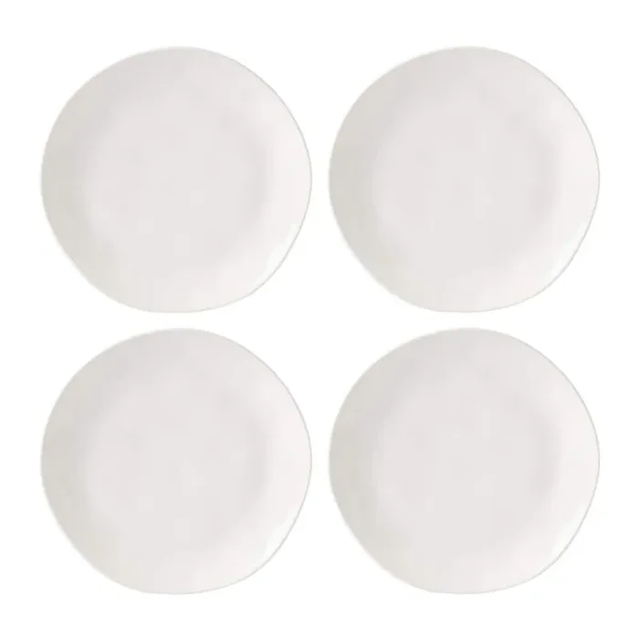 Bay Colors White White Dinner Plate (Set of4)