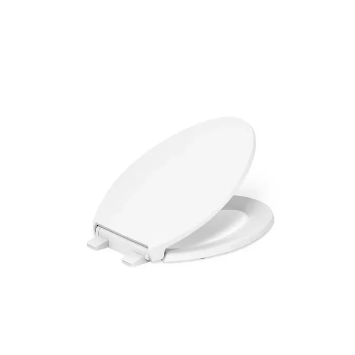Border Elongated ReadyLatch Quiet-Close Toilet Seat in White