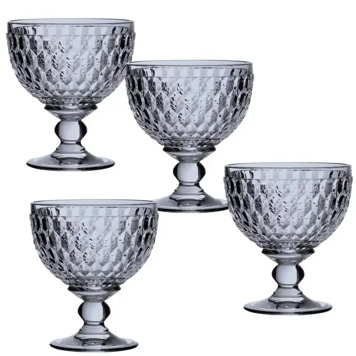 Boston Blue Champagne Glasses (Set of 4)