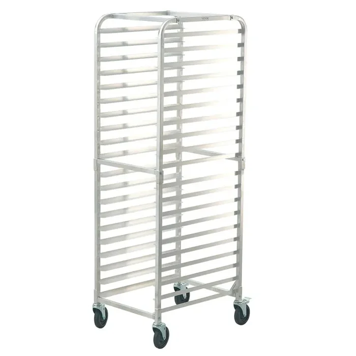 Bun Pan Rack 20-Tier Commercial Bakery Racks with Brake Wheels26 in. L x 20.4 in. W x 70 in. H Bread Baking Equipment