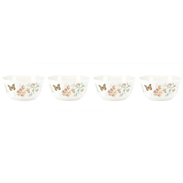 Butterfly Meadow 4-Piece Multi Color Melamine All Purpose Bowls