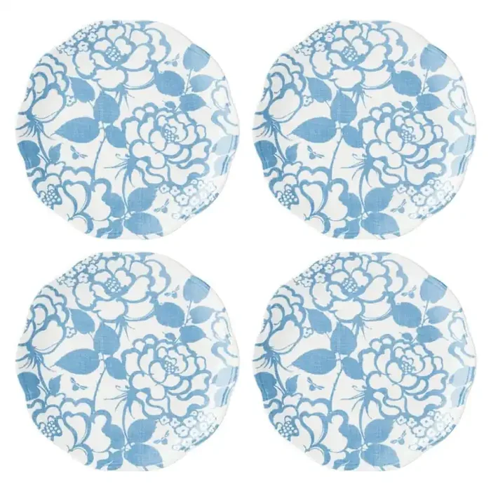 Butterfly Meadow Cottage White Accent Plate Set of4