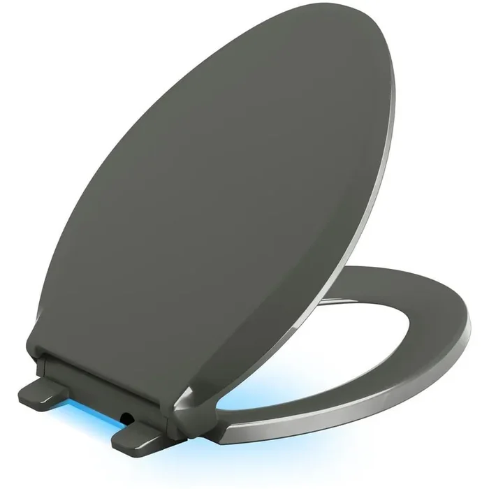 Cachet Elongated LED Nightlight Quiet Close Toilet Seat in Thunder Grey