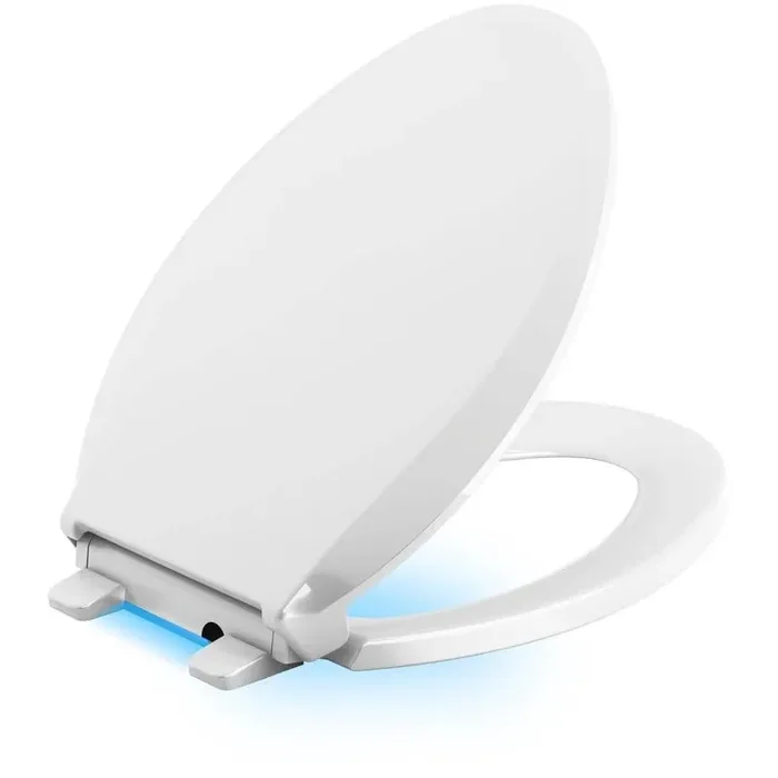 Cachet Round LED Nightlight Quiet Close Toilet Seat in White