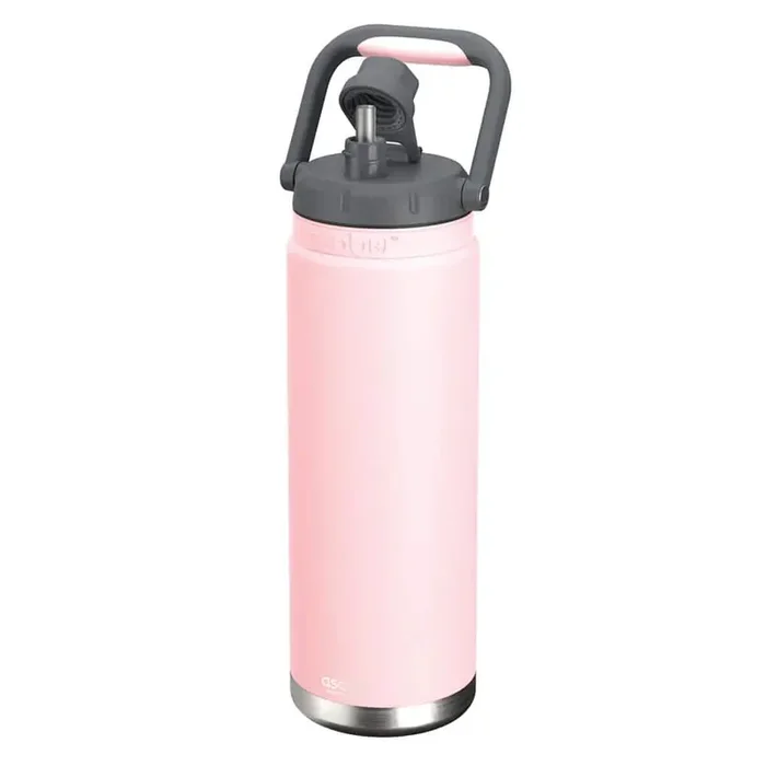 Canyon 50 oz. Pink Stainless Steel Insulated Water Bottle with Full Hand Comfort Handle