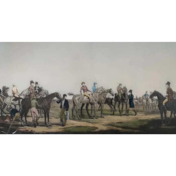 Carle Vernet, Departure of Seven Horses, Engraving, Late 1800s