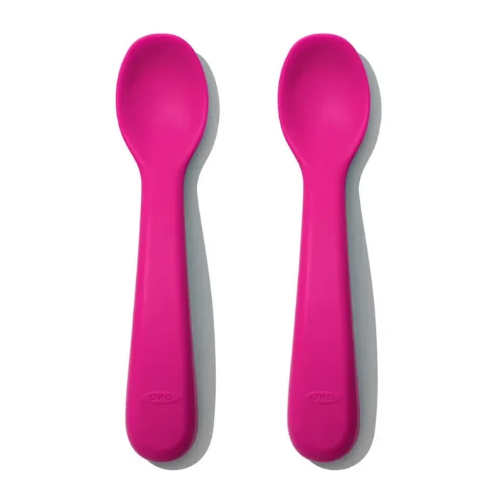 Children‘s Pink Silicone Spoon Set (Set of 2)
