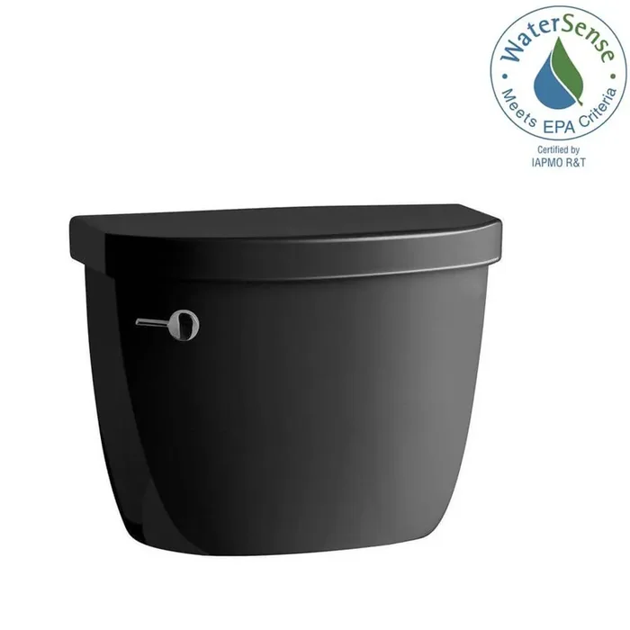 Cimarron 1.28 GPF Single Flush Toilet Tank Only with AquaPiston Flushing Technology in Black Black