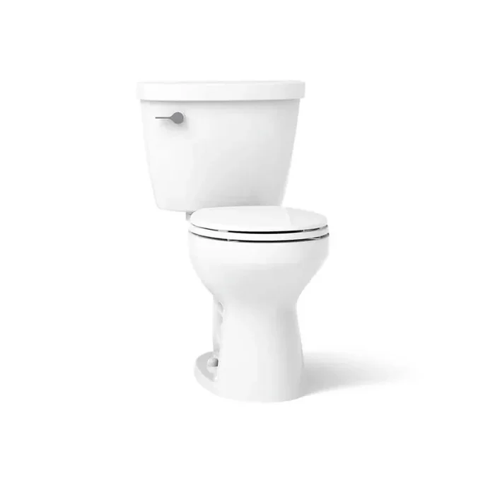 Cimarron 12 in. Rough In 2-Piece 1.28 GFP Single Flush Round Toilet in White with Soft Close Seat