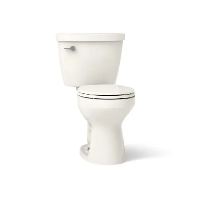 Cimarron 12 in. Rough In 2-Piece 1.6 GFP Single Flush Round Chair Height Toilet in Biscuit, Seat Not Included