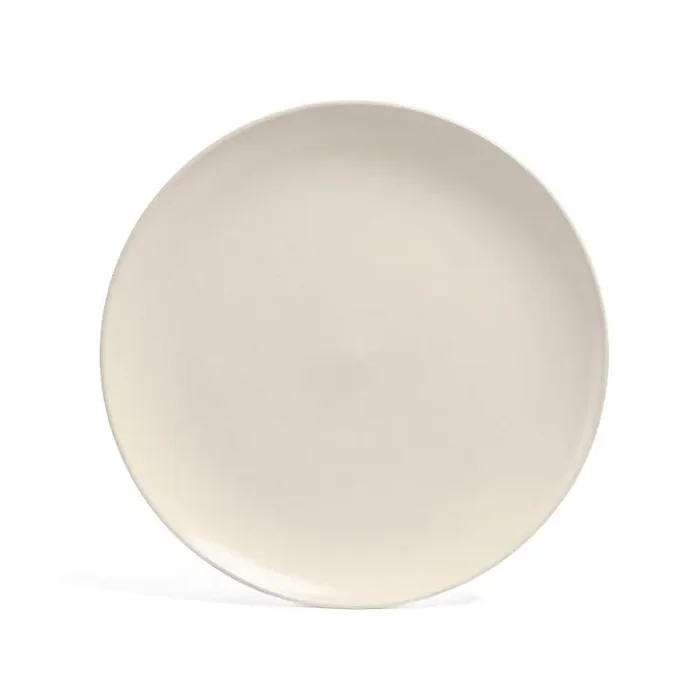 Coupe 13 in. Semi-Matte Ivory Hand-Finished Stoneware Round Serving Platter