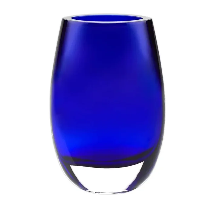 Crescendo Cobalt Blue European Mouth Blown Crystal Vase