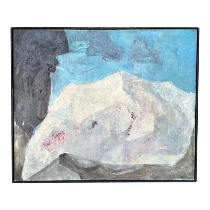 “Crystallization” by H Norman Schnepf Framed Abstract Painting
