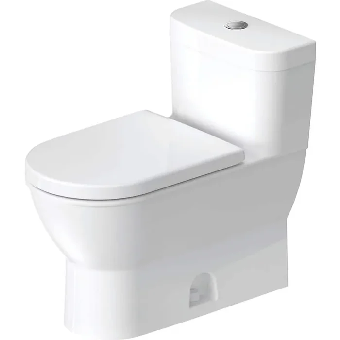 Darling New 1-Piece 1.28 GPF Single Flush Elongated Toilet in White, Seat Not Included