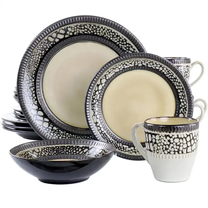 Desert Sand 16-Piece Stoneware Dinnerware Set
