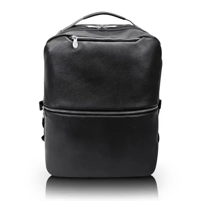 East Side, Pebble Grain Calfskin Leather, 17 in. 2-in-1, Convertible Travel Backpack & Cross-Body, Black (18875)